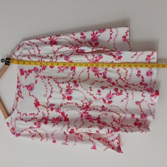 Charter Club size XL women's supima cotton top in pink floral. - Picture 12 of 14